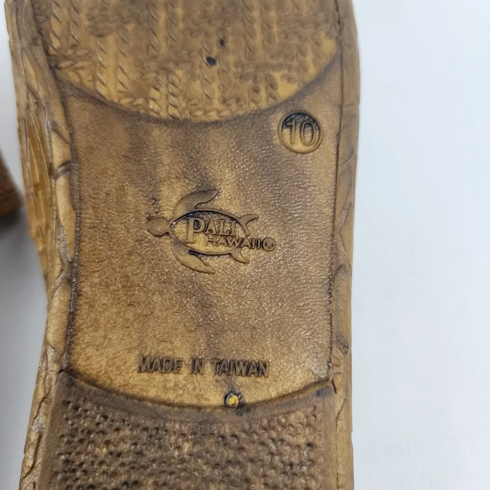 Pali Hawaii Colored Jandal in Light‎ Brown Mens Size 10 Made in Taiwan